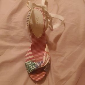 Coach wedge multicolored